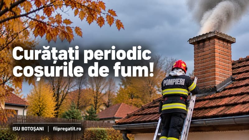 O altă casă în pericol după ce un incendiu a izbucnit în jurul coșului de fum
