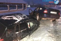 Accident! Doi bărbați răniți după impactul dintre două autoturisme pe drumul Dorohoi - Botoșani – FOTO