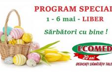 Programul clinicilor ECOMED, din Botoșani și Dorohoi, pentru perioada sărbătorilor de Paște
