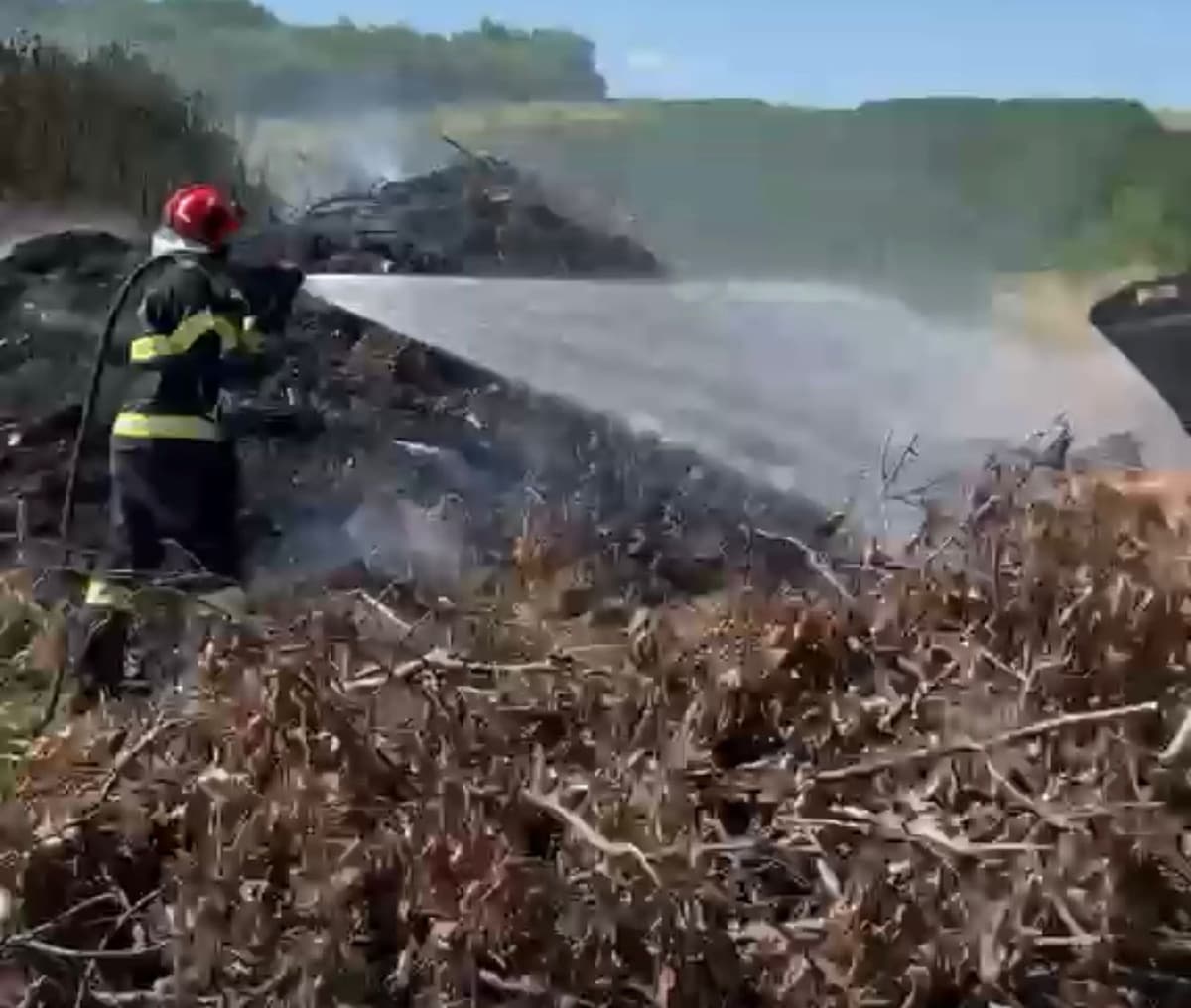 Patru incendii de vegetație uscată în ultimele ore în județ