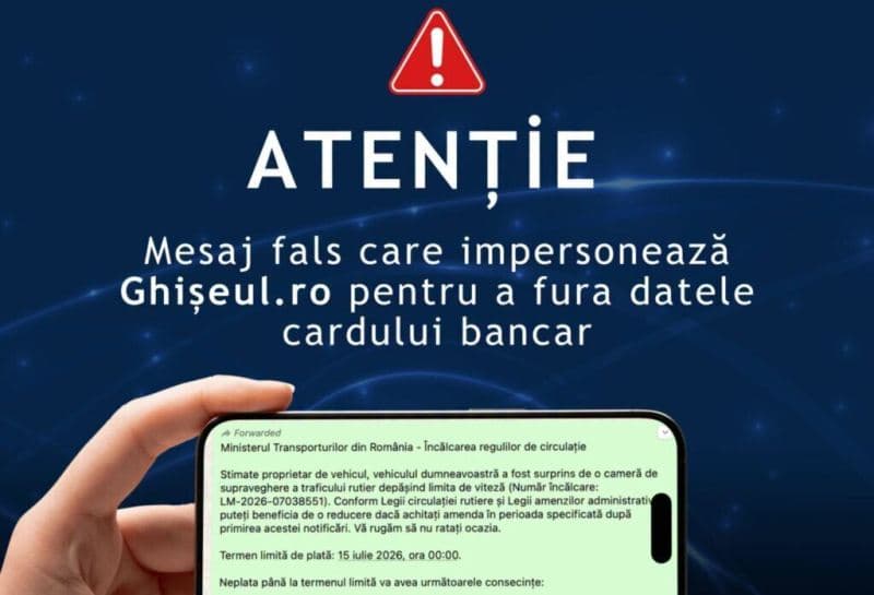 Atenție! O nouă escrocherie online! Escrocii se dau drept Poliția Rutieră și cer plata unor amenzi inexistente