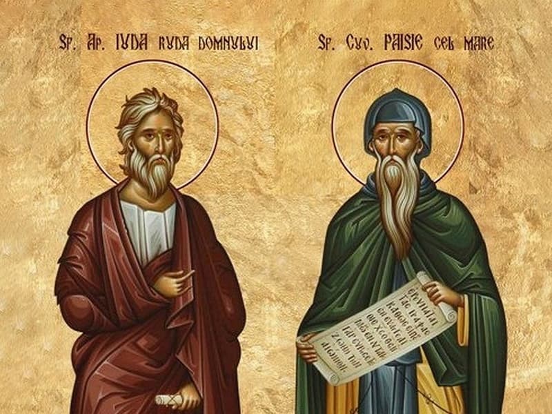 SINAXAR – 19 Iunie – Sfântul Apostol Iuda, rudenia Domnului; Sfântul Cuvios Paisie cel Mare