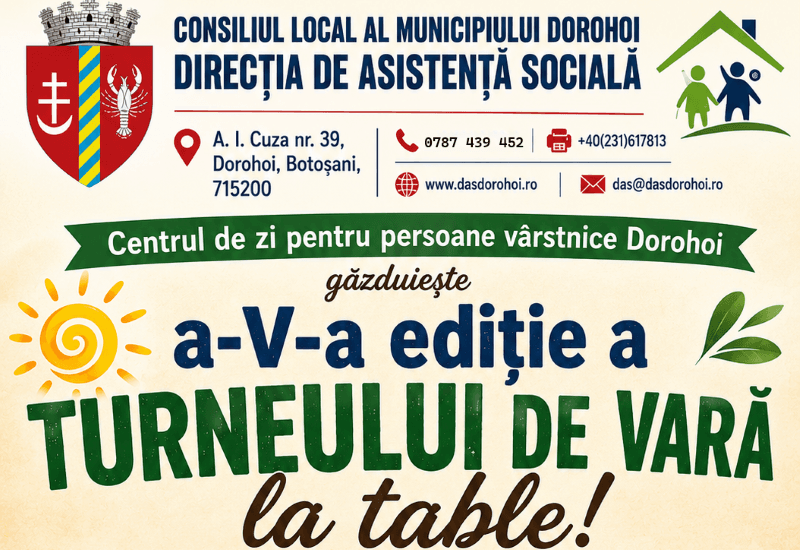 Turneul de Vară la Table revine la Dorohoi