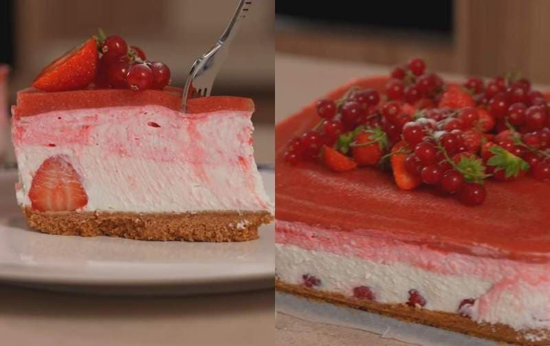 Cheesecake cu căpșuni