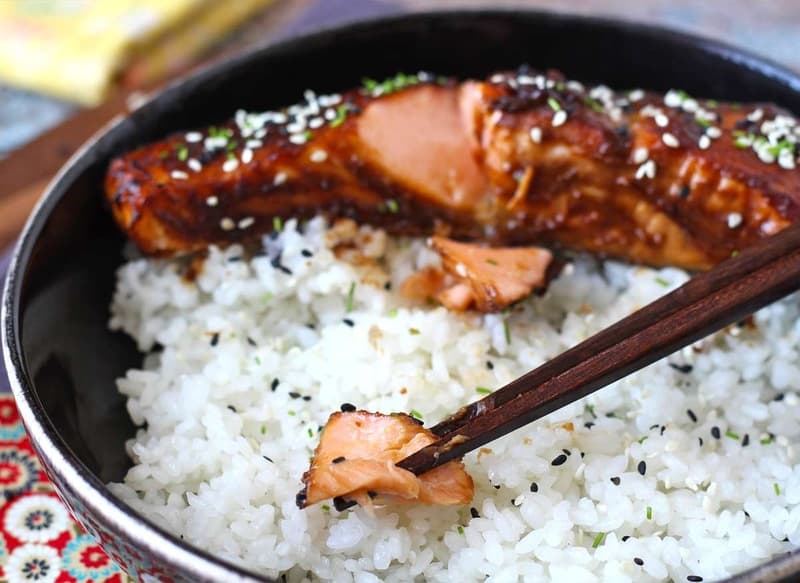 Somon marinat cu miso