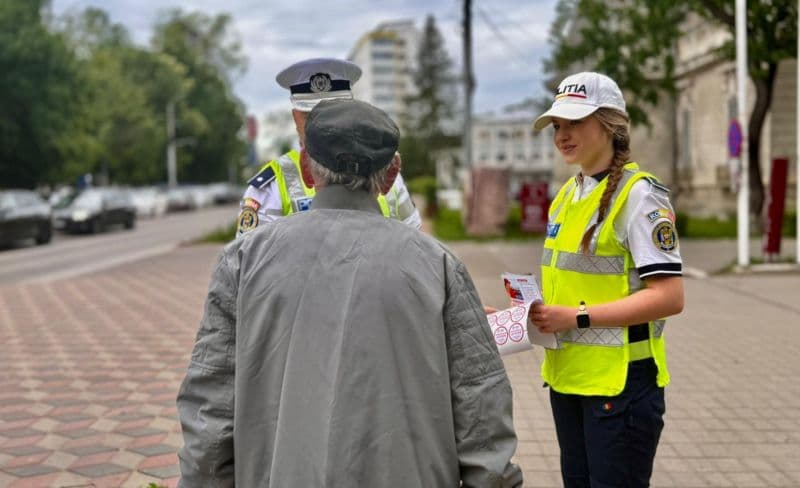 Acțiune a polițiștilor rutieri pentru depistarea pietonilor care nu respectă regulile de circulație