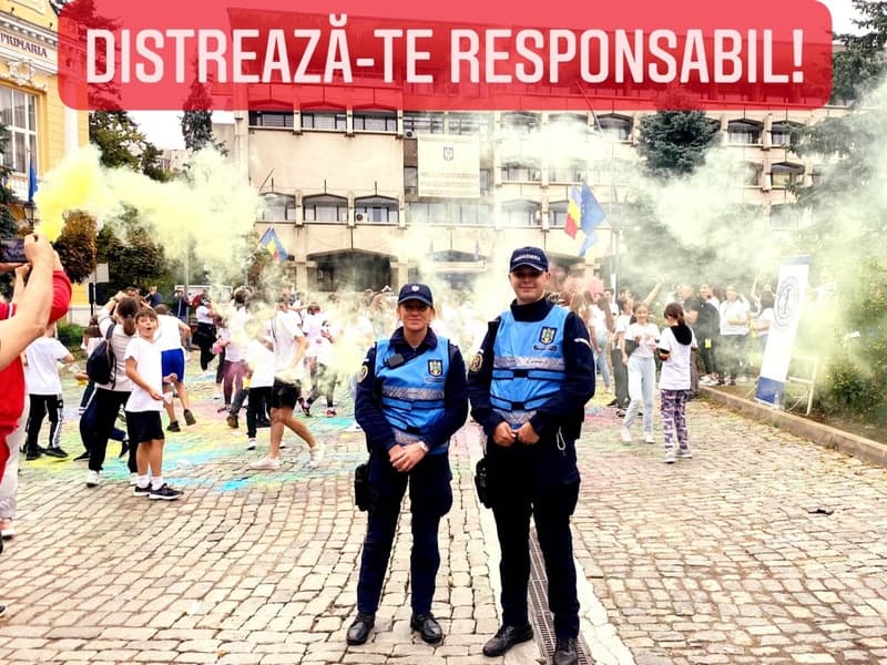 Jandarmii botoșăneni alături de participanții la COLORACT 2026