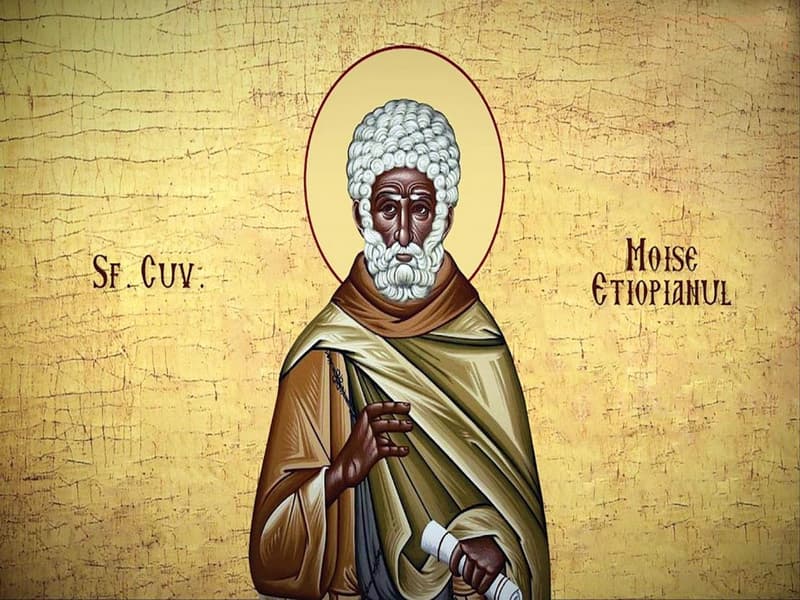 SINAXAR – 28 August – Sfântul Cuvios Moise Etiopianul; Dreptul Iezechia