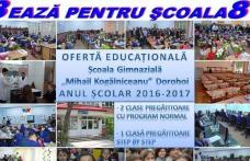 Ofertă educațională pentru anul școlar 2016-2017: 8ează pentru Școala 8!