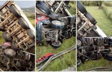 Accident grav! Botoșănean rănit după ce s-a răsturnat cu TIR-ul