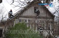 Incendiu izbucnit la o casă de pe strada Grigore Ghica din Dorohoi - FOTO