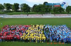 Tricolorul copiilor și adolescenților creat pe Stadionul Municipal Dorohoi - FOTO