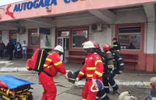 Incendiu produs în urma unui scurtcircuit la Autogara Dorohoi: Exercițiu de amploare a pompierilor – FOTO