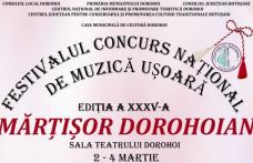 Festivalul Național de Muzică Ușoară „Mărțișor Dorohoian” 2018 debutează în acest weekend. Vezi programul!