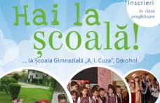 Hai la școală! – Înscrieri în clasa pregătitoare la Școala Gimnazială „Alexandru Ioan Cuza” Dorohoi