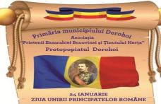 Primăria Municipiului Dorohoi vă invită la manifestările dedicate zilei de 24 Ianuarie