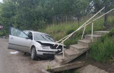 Accident la Suharău! A lovit un pieton, după care s-a izbit într-un cap de pod - FOTO