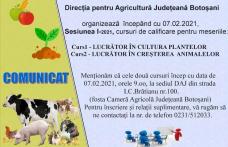 Direcția pentru Agricultură Județeană Botoșani organizează cursuri de calificare în domeniul agricol