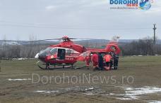 Femeie din Darabani preluată de elicopterul SMURD de la Dorohoi - FOTO