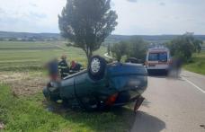 Accident la Cătămărăști Deal! Un tânăr de 20 de ani a avut nevoie de îngrijiri medicale după ce s-a răsturnat cu mașina