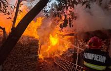 Depozit de lemne și cereale cuprins de flăcări la Dorohoi, Loturi Enescu. Alte două incendii în ultimele ore - FOTO