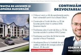 Cosmin Andrei a anunțat că va continua construcția de locuințe și programele de reabilitare termică a blocurilor. Începe construcția locuințelor pentr