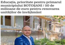 Presa națională laudă investițiile în educație ale primarului Cosmin Andrei