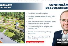 Cosmin Andrei pe șantierul de la Versantul Pacea: „Parcul de agrement cu terenuri de sport pentru copii și familii se deschide până la finalul acestui