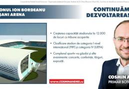 Modernizarea Stadionului Ion Bordeanu și transformarea sa în Arenă de nivel UEFA este o prioritate a administrației PSD Cosmin Andrei