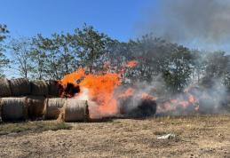 Furaje incendiate de un fumător neglijent - FOTO