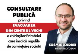 PSD îl va susține pe primarul Cosmin Andrei dacă se va organiza un referendum local privind evacuarea chiriașilor scandalagii din Centrul Vechi