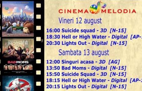 Vezi ce filme vor rula la Cinema „MELODIA” Dorohoi, în săptămâna 12 – 18 august 2016 - FOTO