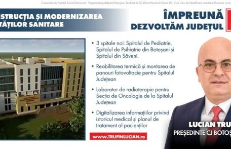 Lucian Trufin își prezintă soluțiile pentru Sănătate. Candidatul PSD pentru Consiliul Județean: „Vom  construi 3 spitale noi în județ”