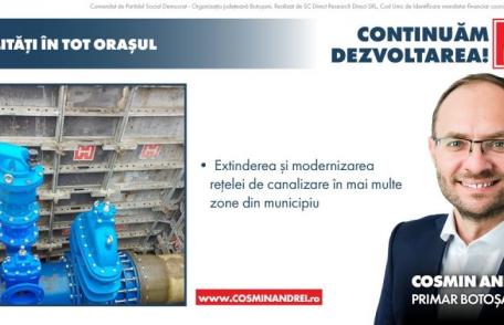 Cosmin Andrei: „În următorul mandat voi continua programul de extindere și modernizare a utilităților publice în toate zonele din oraș”