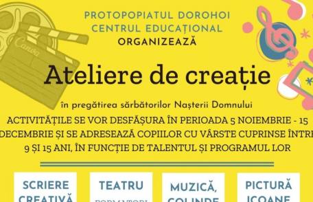 Ateliere de creație organizate de Protopopiatul Dorohoi în pregătirea Sărbătorilor Nașterii Domnului