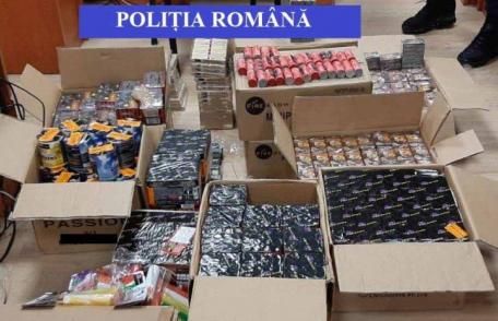 Peste 50 de kilograme de materiale pirotehnice confiscate de polițiști